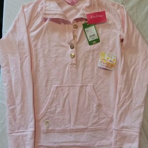 Lilly Pulitzer baby pink button up sweater